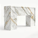 Marble fireplace surround in Calacatta Gold - Image 4
