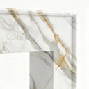 Marble fireplace surround in Calacatta Gold - Image 3