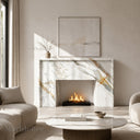 Marble fireplace surround in Calacatta Gold - Image 2