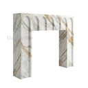 Marble fireplace surround in Calacatta Gold - Image 4
