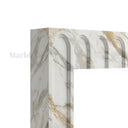 Marble fireplace surround in Calacatta Gold - Image 3