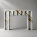 Marble fireplace surround in Calacatta Gold - Image 5