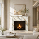 Marble fireplace surround in Calacatta Gold - Image 2