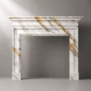 Marble fireplace surround in Calacatta Gold - Image 3