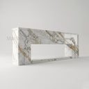 Marble electric fireplace in Calacatta Gold - Image 7