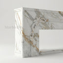 Marble electric fireplace in Calacatta Gold - Image 4