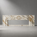 Marble electric fireplace in Calacatta Gold - Image 8