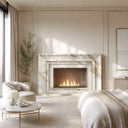 Marble electric fireplace in Calacatta Gold - Image 4