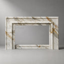 Marble electric fireplace in Calacatta Gold - Image 5