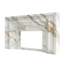 Marble electric fireplace in Calacatta Gold - Image 3