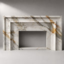 Marble electric fireplace in Calacatta Gold - Image 6