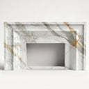 Marble electric fireplace in Calacatta Gold - Image 1