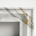 Marble electric fireplace in Calacatta Gold - Image 5