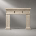 Custom Travertine mantel in White Travertine - Image 2