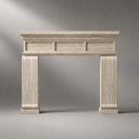 Custom Travertine mantel in White Travertine - Image 2