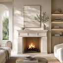Custom Travertine mantel in White Travertine - Image 1