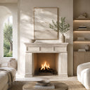 Custom Travertine mantel in White Travertine - Image 1