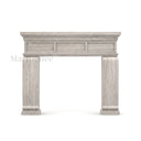 Custom Travertine mantel in White Travertine - Image 4