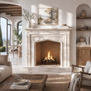 Travertine fireplace in White Travertine - Image 1