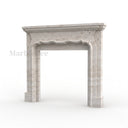 Travertine fireplace surround in White Travertine - Image 5