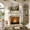 Travertine fireplace surround in White Travertine - Image 3