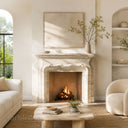Travertine fireplace surround in White Travertine - Image 1