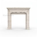Travertine fireplace surround in White Travertine - Image 4