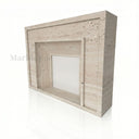 Travertine fireplace mantel in White Travertine - Image 4
