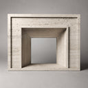 Travertine fireplace mantel in White Travertine - Image 2