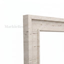 Custom marble fireplace in White Travertine - Image 7