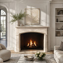 Travertine fireplace in White Travertine - Image 1