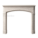 Travertine fireplace in White Travertine - Image 3