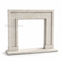 Modern travertine fireplace in White Travertine - Image 4