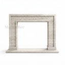 Modern travertine fireplace in White Travertine - Image 2