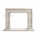 Modern travertine fireplace in White Travertine - Image 2