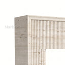 Modern travertine fireplace in White Travertine - Image 8