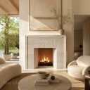Modern travertine fireplace in White Travertine - Image 1