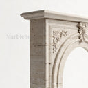 White travertine fireplace in White Travertine - Image 7
