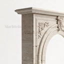 White travertine fireplace in White Travertine - Image 7