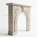 White travertine fireplace in White Travertine - Image 6