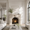 White travertine fireplace in White Travertine - Image 1