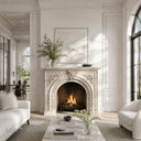 White travertine fireplace in White Travertine - Image 1
