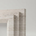 Modern travertine fireplace in White Travertine - Image 6
