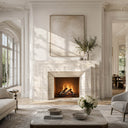 Modern travertine fireplace in White Travertine - Image 3