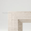 Modern travertine fireplace in White Travertine - Image 7