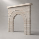 Travertine fireplace in White Travertine - Image 2