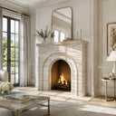 Travertine fireplace in White Travertine - Image 4