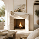 Travertine fireplace in White Travertine - Image 1