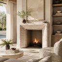 Travertine fireplace in White Travertine - Image 3