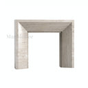 Travertine fireplace in White Travertine - Image 4